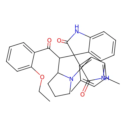 1'-[(2-ethoxyphenyl)carbonyl]-5'',7''-dimethyl-1,1'',2,2'',5',6',7',7'a-octahydro-1'H-dispiro[indole-3,2'-pyrrolizine-3',3''-indole]-2,2''-dione structure