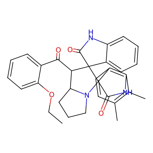 1'-[(2-ethoxyphenyl)carbonyl]-6'',7''-dimethyl-1,1'',2,2'',5',6',7',7'a-octahydro-1'H-dispiro[indole-3,2'-pyrrolizine-3',3''-indole]-2,2''-dione structure