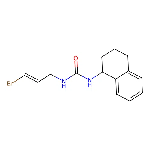 Urea, 1-(3-bromoallyl)-3-(1,2,3,4-tetrahydro-1-naphthyl)- structure