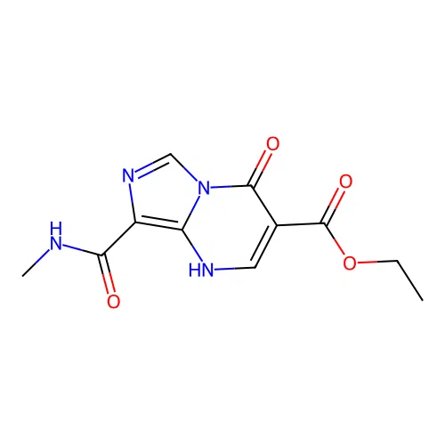 ethyl 8-(methylcarbamoyl)-4-oxo-1H-imidazo[1,5-a]pyrimidine-3-carboxylate structure