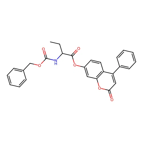 2-oxo-4-phenyl-2H-chromen-7-yl 2-(((benzyloxy)carbonyl)amino)butanoate structure