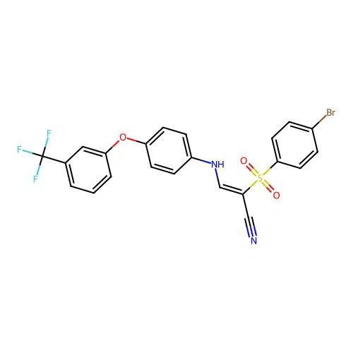 C22H14BrF3N2O3S structure