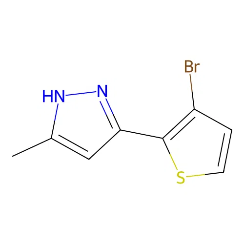 3-(3-bromothiophen-2-yl)-5-methyl-1H-pyrazole structure