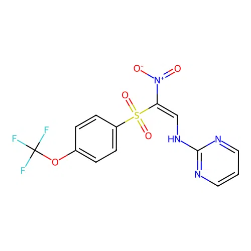 C13H9F3N4O5S structure