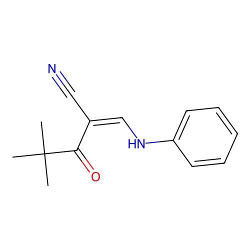 2-(Anilinomethylene)-4,4-dimethyl-3-oxo-pentanenitrile structure