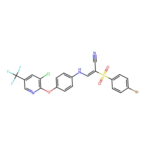 C21H12BrClF3N3O3S structure