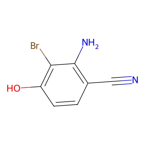 2-Amino-3-bromo-4-hydroxybenzonitrile structure