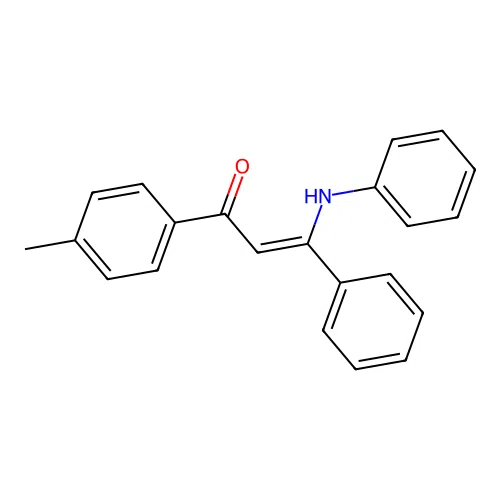 3-Anilino-1-(4-methylphenyl)-3-phenyl-2-propen-1-one structure
