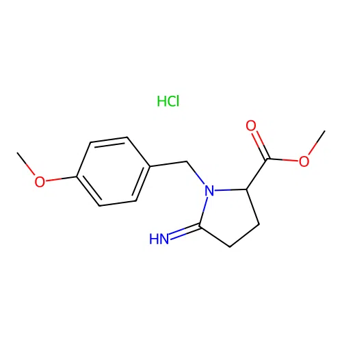 5-Imino-1-(p-methoxybenzyl)-2-pyrrolidinecarboxylic acid methyl ester hydrochloride structure