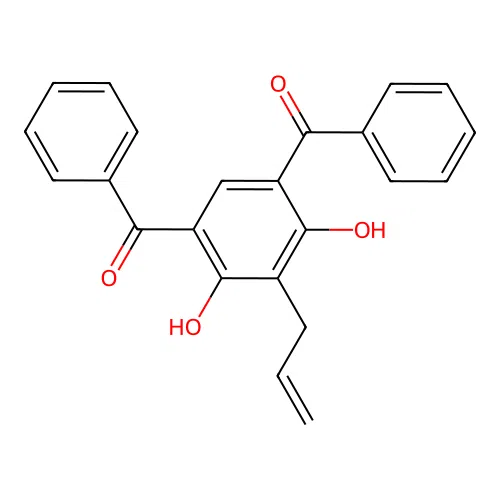Methanone, 1,1'-(4,6-dihydroxy-5-(2-propen-1-yl)-1,3-phenylene)bis(1-phenyl- structure
