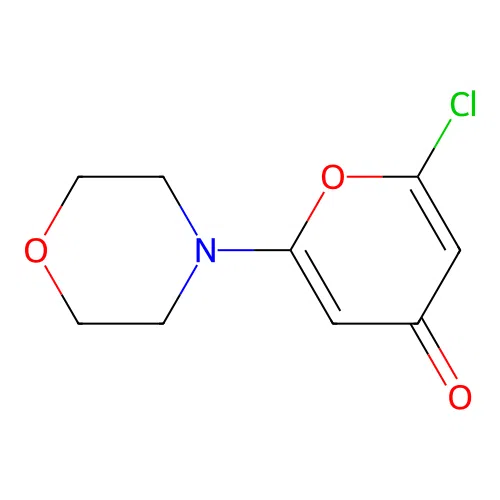 2-Chloro-6-morpholinopyran-4-one structure