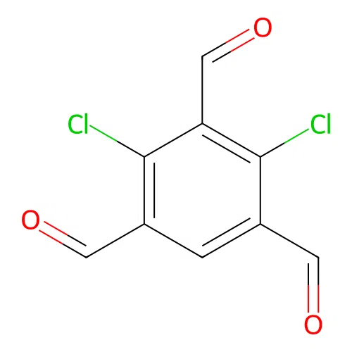 2,4-Dichlorobenzene-1,3,5-tricarbaldehyde structure