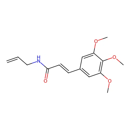 (E)-N-Allyl-3-(3,4,5-trimethoxyphenyl) acrylamide (1b) structure