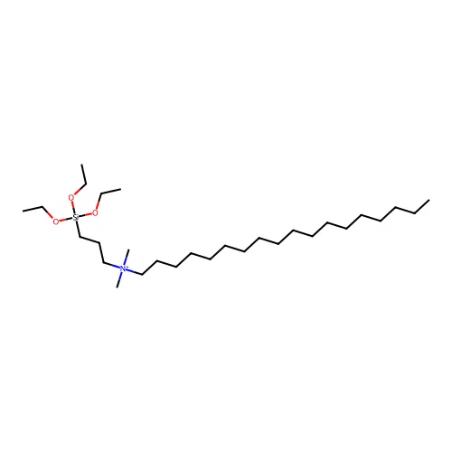 Octadecyldimethyl(3-triethoxysilylpropyl)ammonium structure