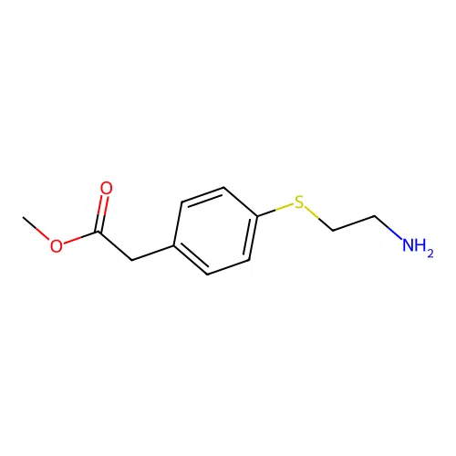 Methyl 2-[4-(2-aminoethylsulfanyl)phenyl]acetate structure