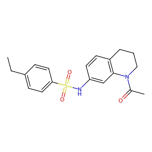 N-(1-acetyl-3,4-dihydro-2H-quinolin-7-yl)-4-ethylbenzenesulfonamide structure