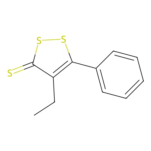 4-Ethyl-5-phenyldithiole-3-thione structure