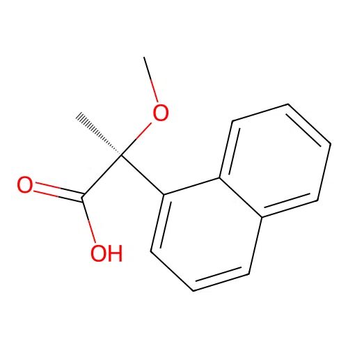 (S)-2-methoxy-2-(1-naphthyl)propanoic acid structure