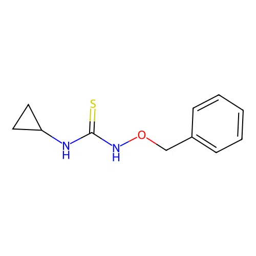 N-benzyloxy-N'-cyclopropyl thiourea structure