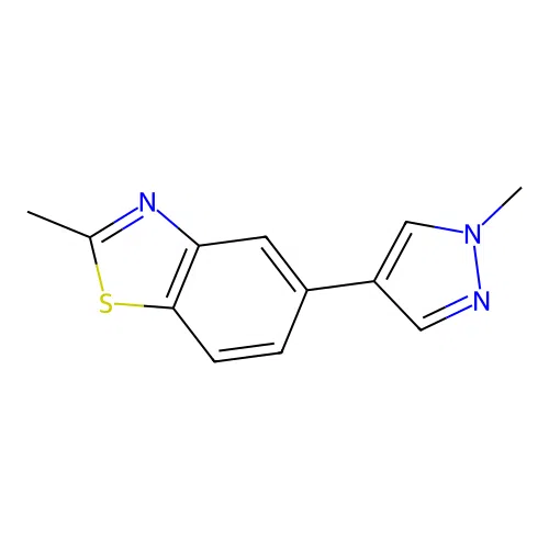 2-Methyl-5-(1-methyl-1H-pyrazol-4-yl)benzothiazole structure