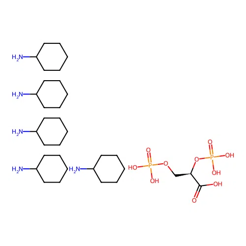 2,3-Diphospho-D-glyceric acid penta(cyclohexylammonium) salt structure