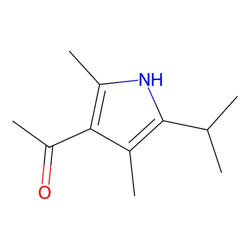 2,4Dimethyl-3-acetyl-5-isopropyl pyrrole structure