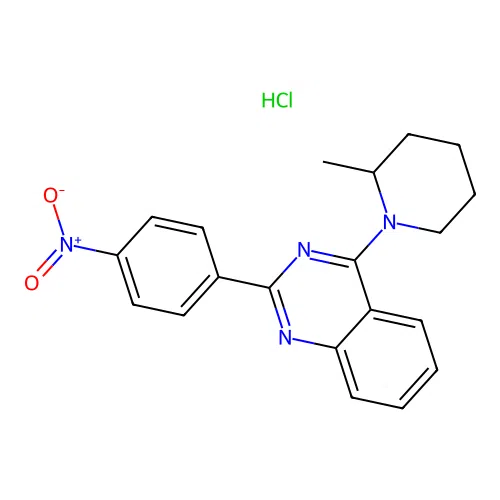 4-(2-Methylpiperidin-1-yl)-2-(4-nitrophenyl)quinazoline hydrochloride structure