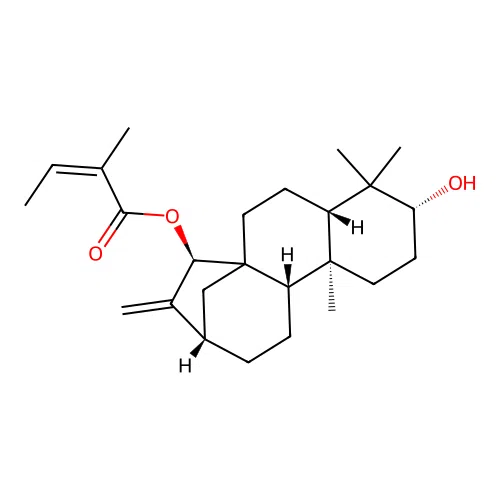 Kaur-16-ene-3,15-diol, 15-(2-methyl-2-butenoate), (3alpha,15beta(Z))- structure