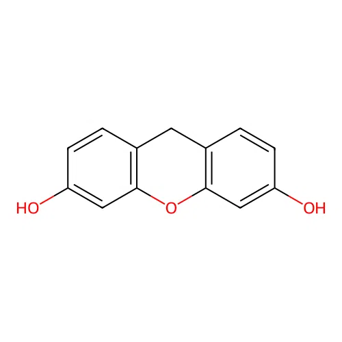 9H-xanthene-3,6-diol structure