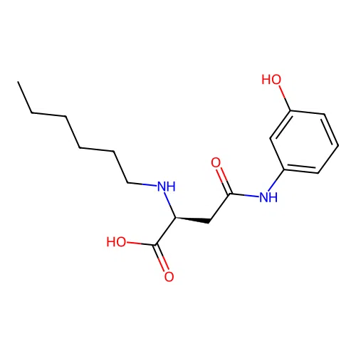 N2-Hexyl-N4-(3-hydroxyphenyl)-L-asparagine structure