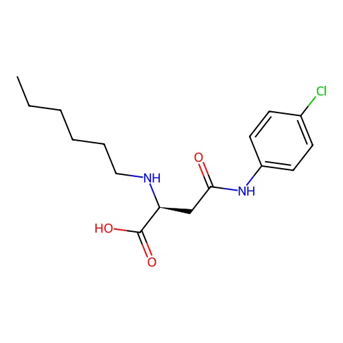 N4-(4-Chlorophenyl)-N2-hexyl-L-asparagine structure