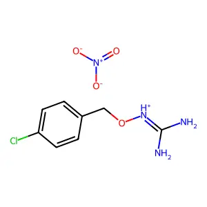 Guanidine, ((p-chlorobenzyl)oxy)-, nitrate structure