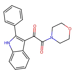 1-morpholino-2-(2-phenyl-1H-indol-3-yl)-1,2-ethanedione structure