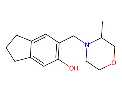 5-Indanol, 6-((3-methylmorpholino)methyl)- structure