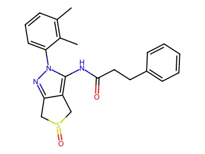 N-(2-(2,3-dimethylphenyl)-5-oxido-4,6-dihydro-2H-thieno[3,4-c]pyrazol-3-yl)-3-phenylpropanamide structure