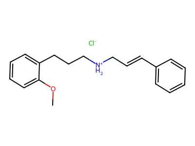 3-(2-Methoxyphenyl)propyl-(3-phenylprop-2-enyl)azanium chloride structure