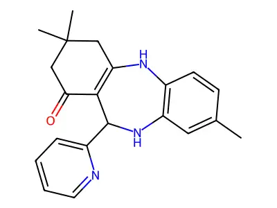 6,14,14-trimethyl-10-(pyridin-2-yl)-2,9-diazatricyclo[9.4.0.0^{3,8}]pentadeca-1(11),3(8),4,6-tetraen-12-one structure