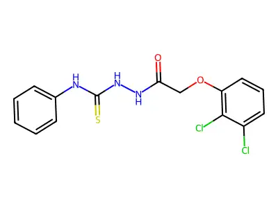 2-[2-(2,3-dichlorophenoxy)acetyl]-N-phenyl-1-hydrazinecarbothioamide structure