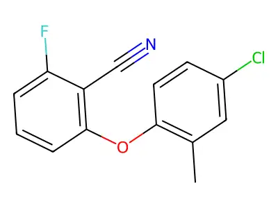 2-(4-Chloro-2-methylphenoxy)-6-fluorobenzonitrile structure