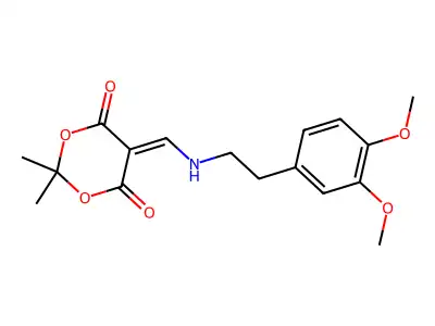 5-({[2-(3,4-dimethoxyphenyl)ethyl]amino}methylidene)-2,2-dimethyl-1,3-dioxane-4,6-dione structure