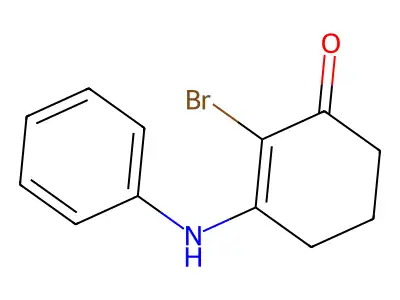 2-Bromo-3-(phenylamino)cyclohex-2-EN-1-one structure