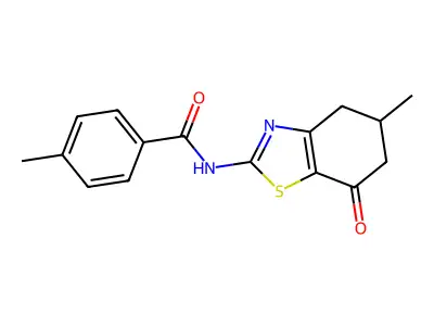 4-methyl-N-(5-methyl-7-oxo-4,5,6,7-tetrahydro-1,3-benzothiazol-2-yl)benzamide structure