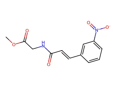 Methyl 2-(3-(3-nitrophenyl)prop-2-enoylamino)acetate structure