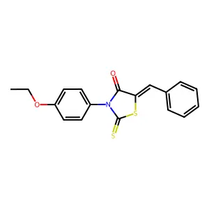 5-Benzylidene-3-(4-ethoxy-phenyl)-2-thioxo-thiazolidin-4-one structure