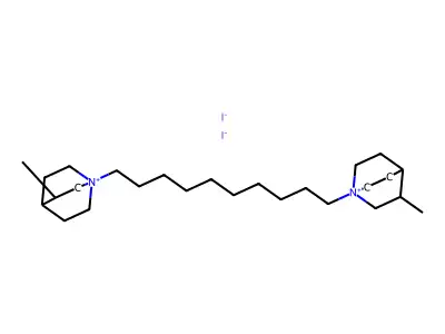 Quinuclidinium, 1,1'-decamethylenebis(3-methyl-, diiodide structure