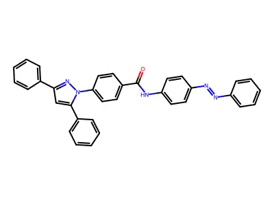 Benzamide, 4-(3,5-diphenyl-1H-pyrazol-1-yl)-N-[4-(2-phenyldiazenyl)phenyl]- structure