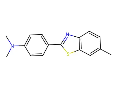 Benzenamine, N,N-dimethyl-4-(6-methyl-2-benzothiazolyl)- structure
