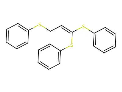 1,1,3-Tris(phenylthio)-1-propene structure
