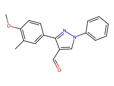 3-(4-methoxy-3-methylphenyl)-1-phenyl-1H-pyrazole-4-carbaldehyde structure