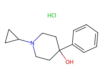 4-Piperidinol, 1-cyclopropyl-4-phenyl-, hydrochloride structure